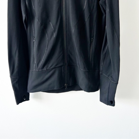 Lululemon Black Full Zip Hooded Fitted Jacket Size 8 - Picture 5 of 8